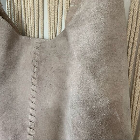 HAUTE HIPPIE Festival Hobo Suede Leather Bag Set Taupe - Picture 6 of 16